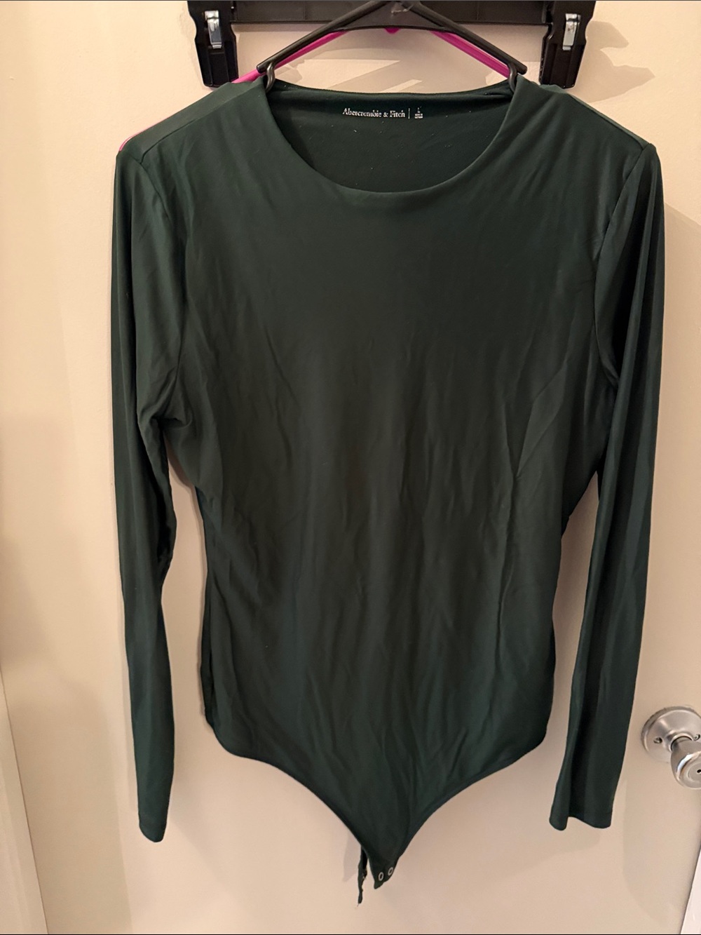 Abercrombie & Fitch Dark Green Long-Sleeve Bodysuit
